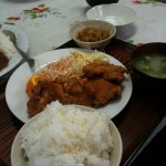 唐揚げ定食（550円）